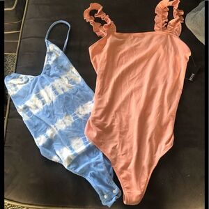🔥🔥NWT Set of two bodysuits or bathing suits which ever you want. Both XL